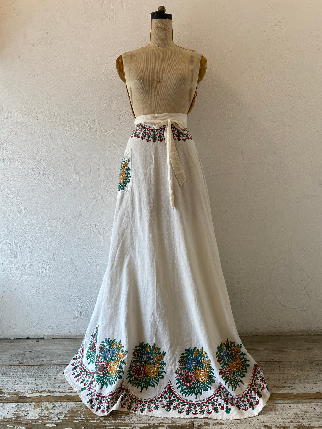 flower paint wrap skirt