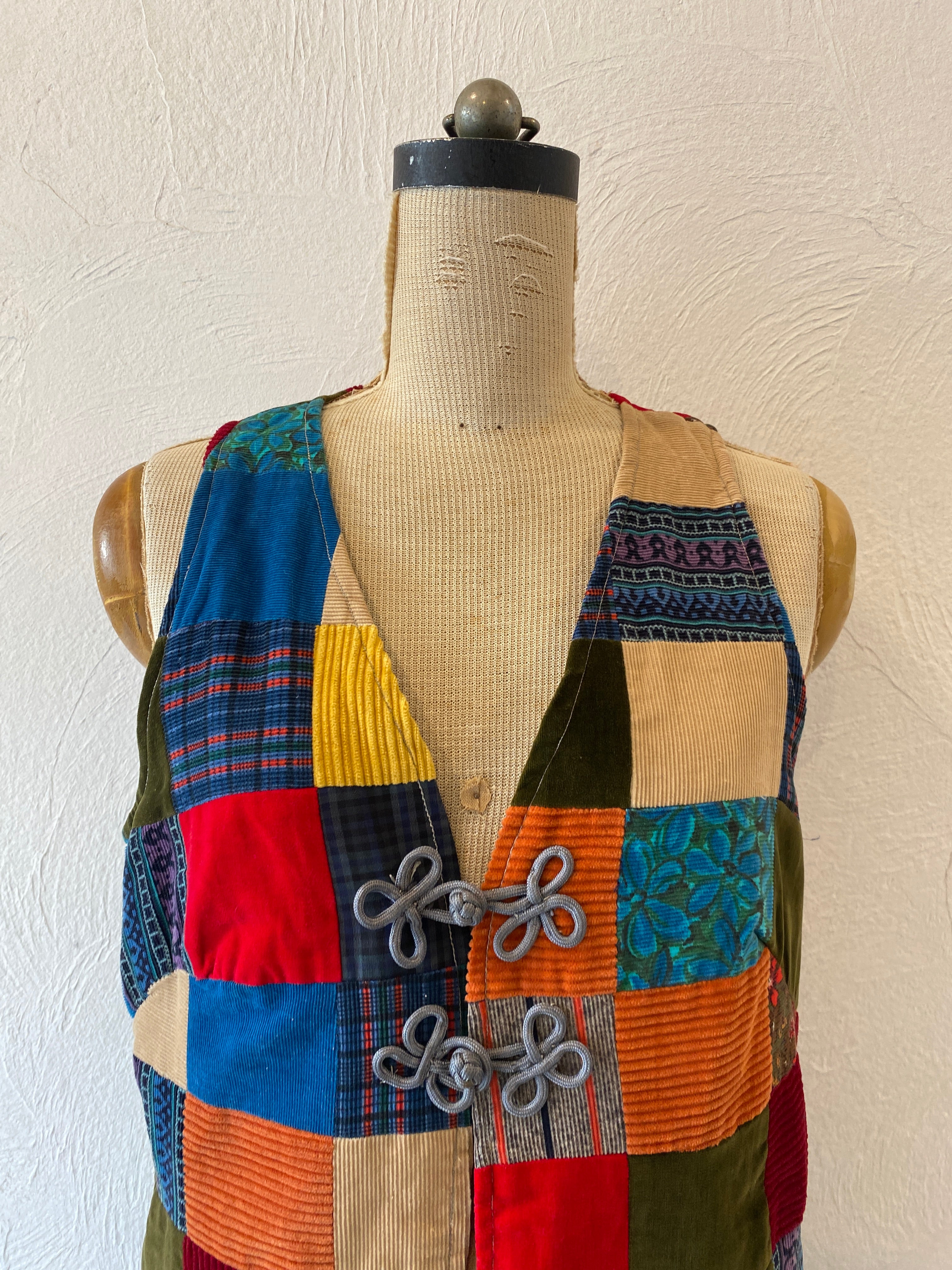 patchwork china vest