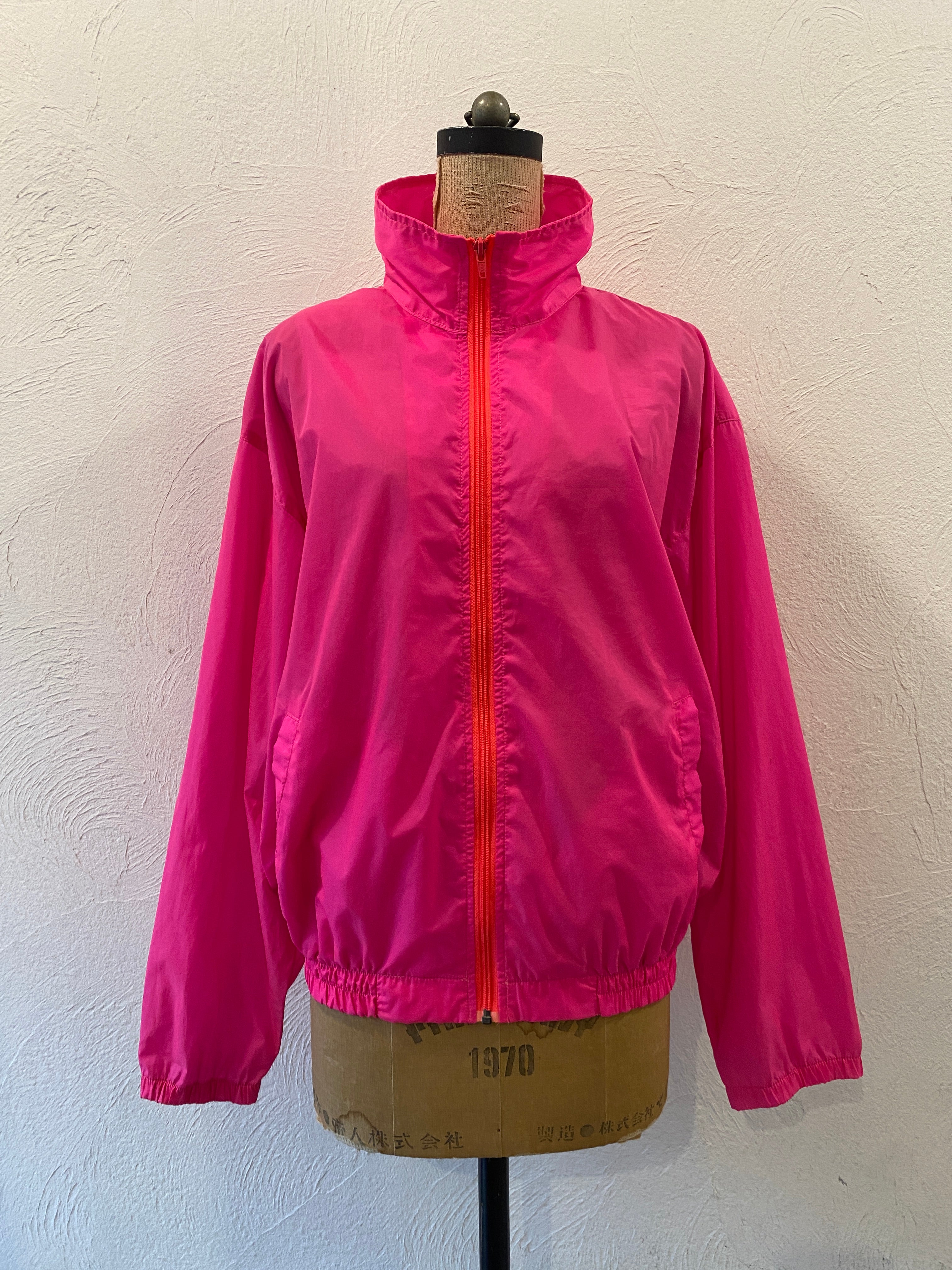 neon pink nylon blouson