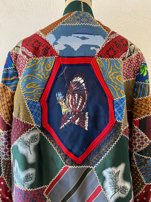 tie patchwork jacket