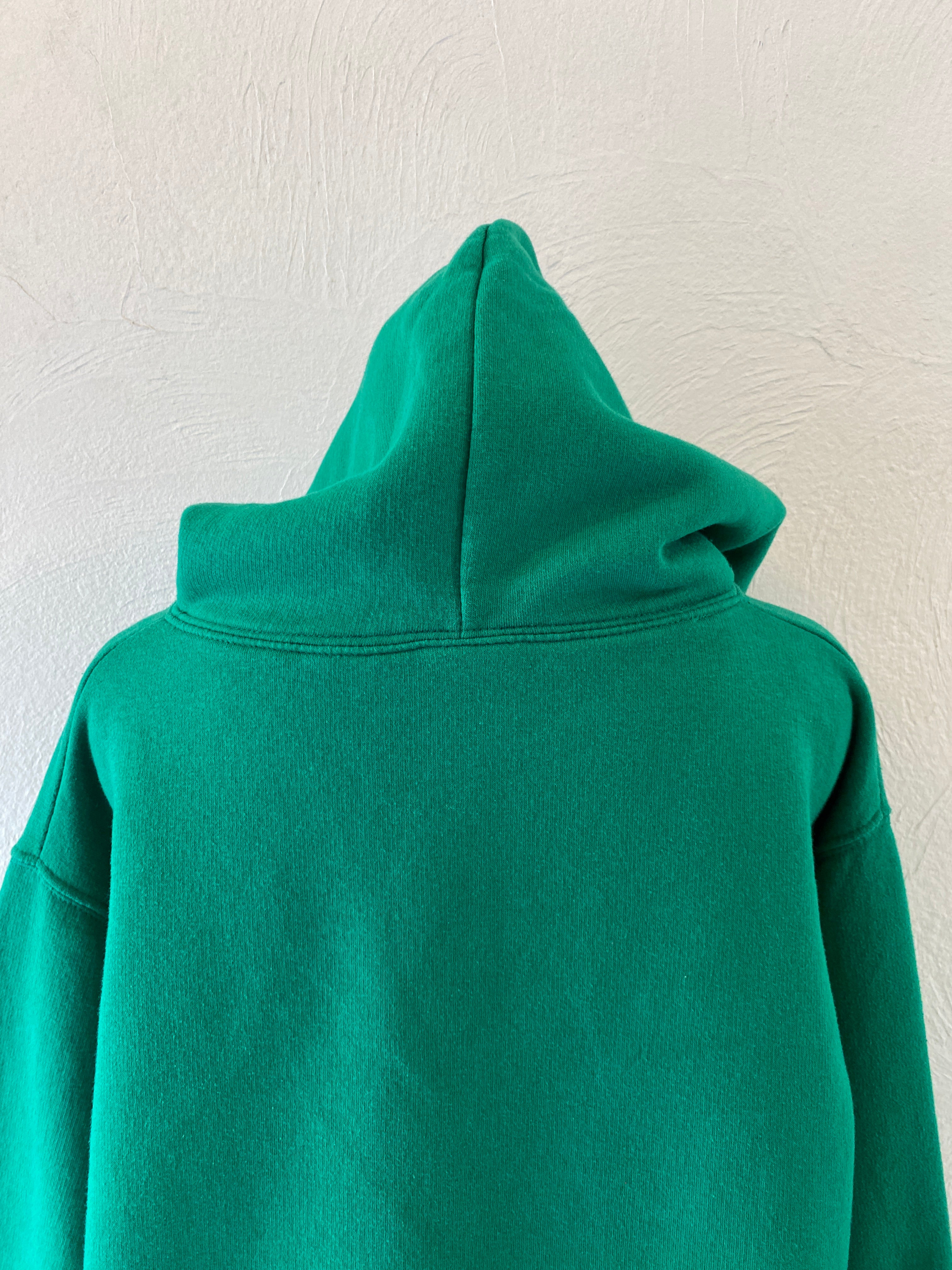 green hooded sweat