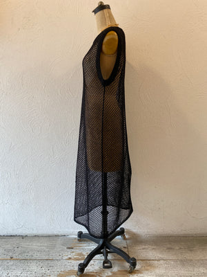 black mesh dress