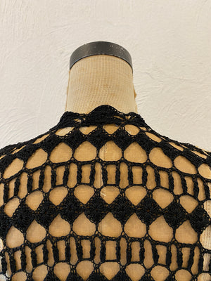 black motif cardigan