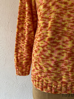 marble orange knit