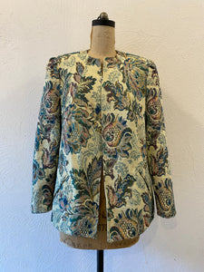 flower jacquard jacket