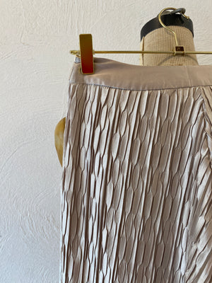 pleats shiny pants