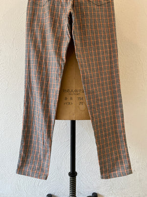 orange check pants