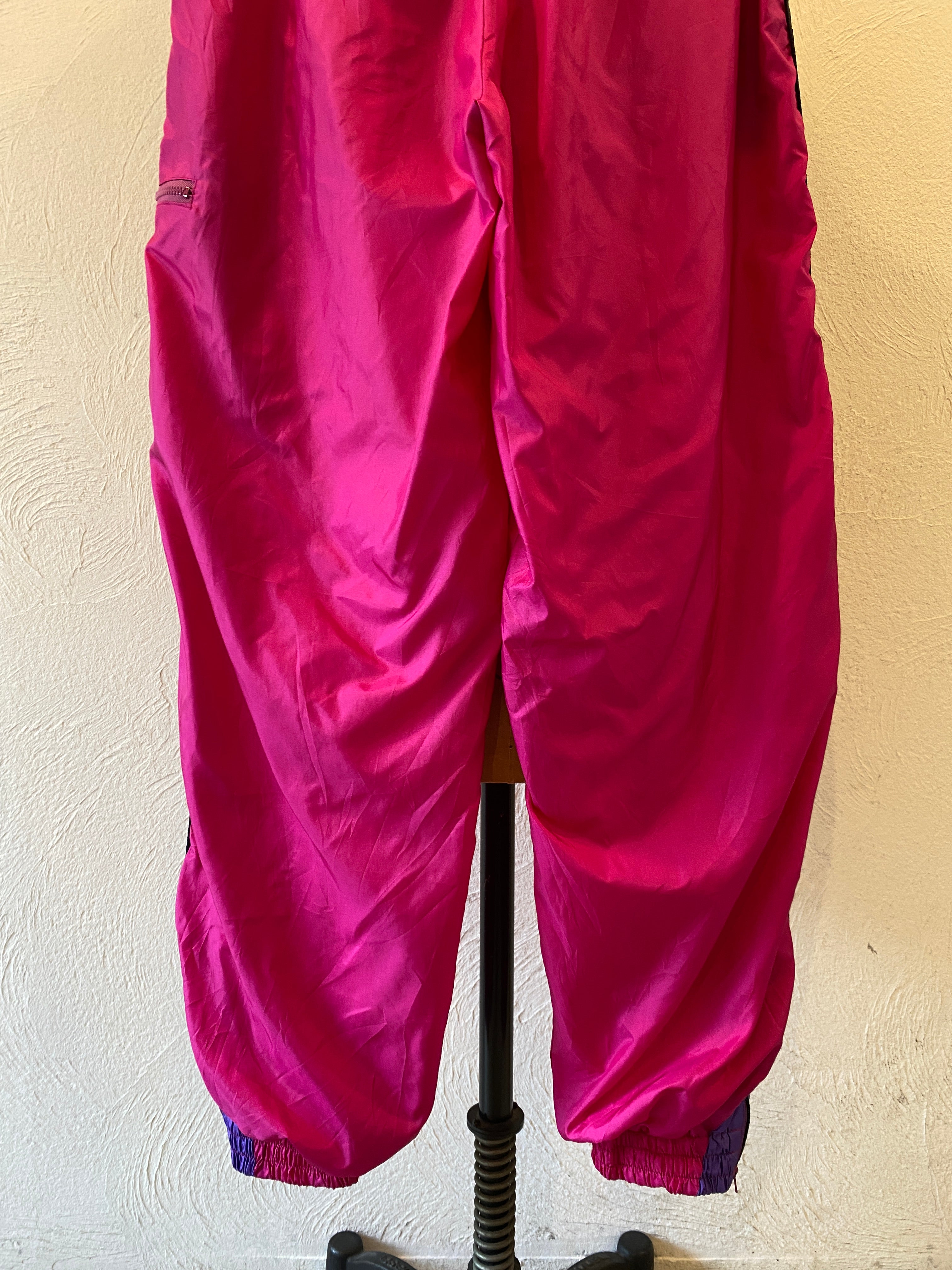 pink nylon pants