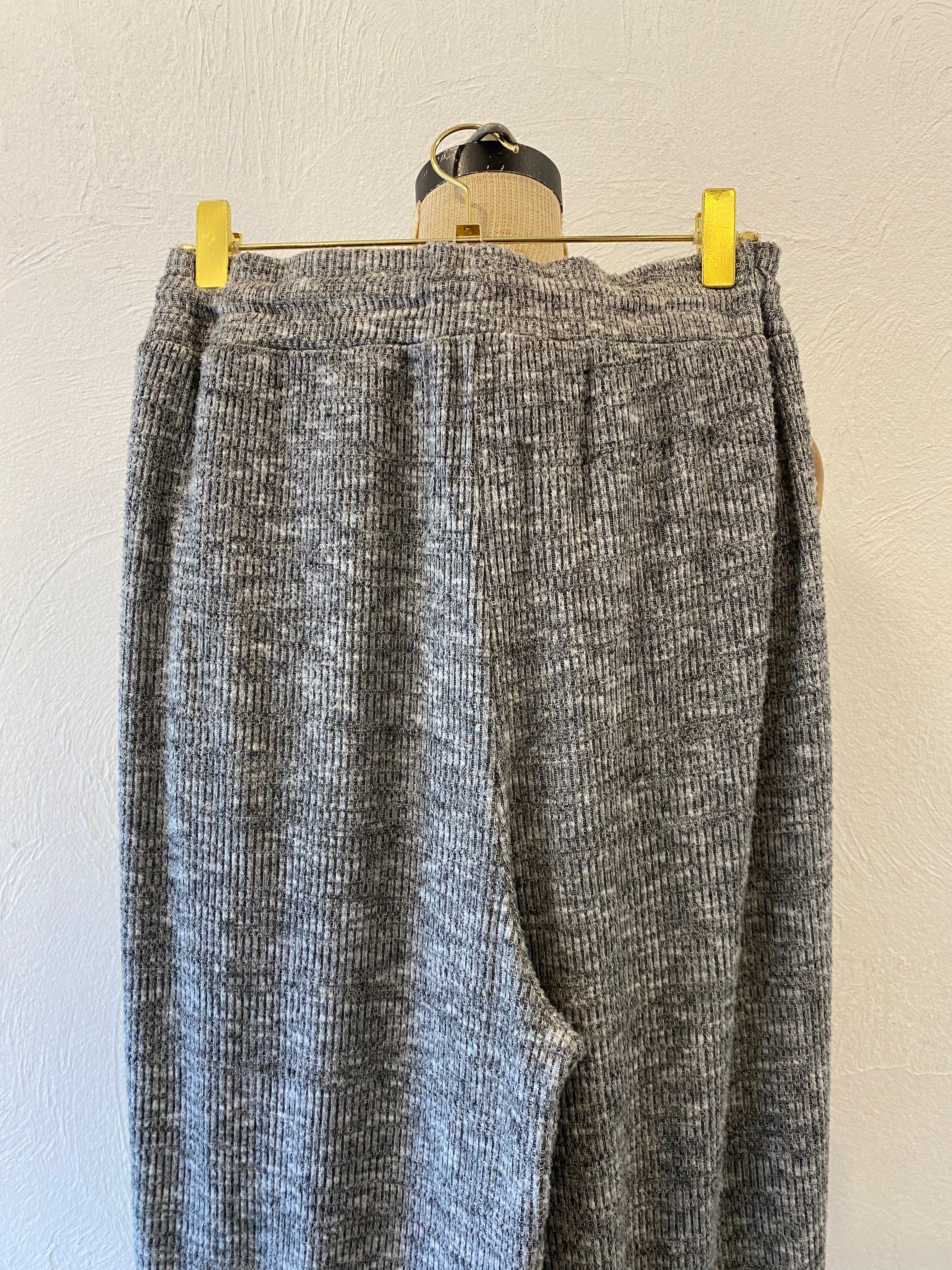 rib knit wide pants