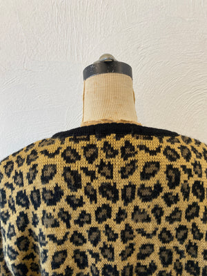 leopard knit jacket