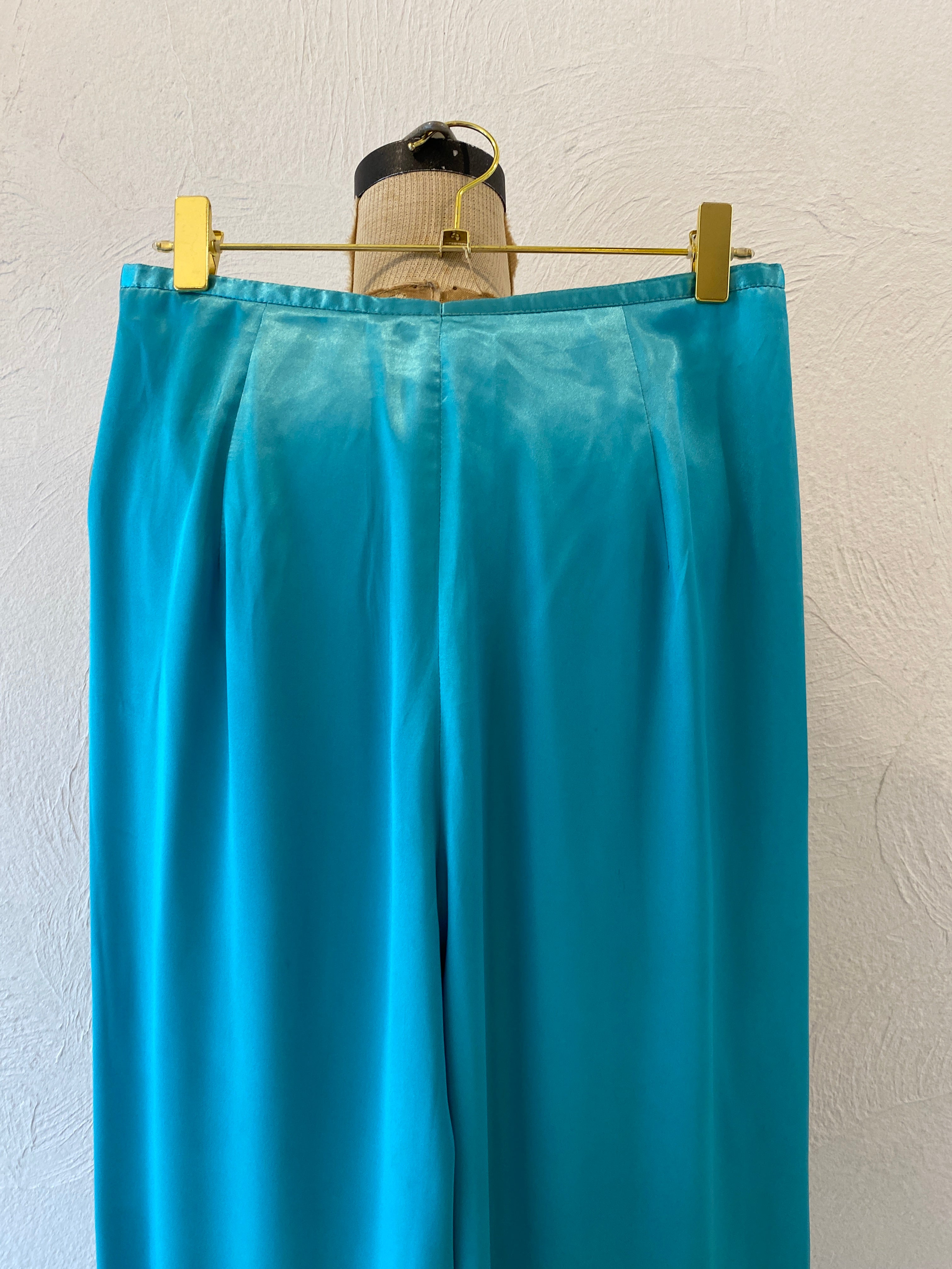 wide satin pants