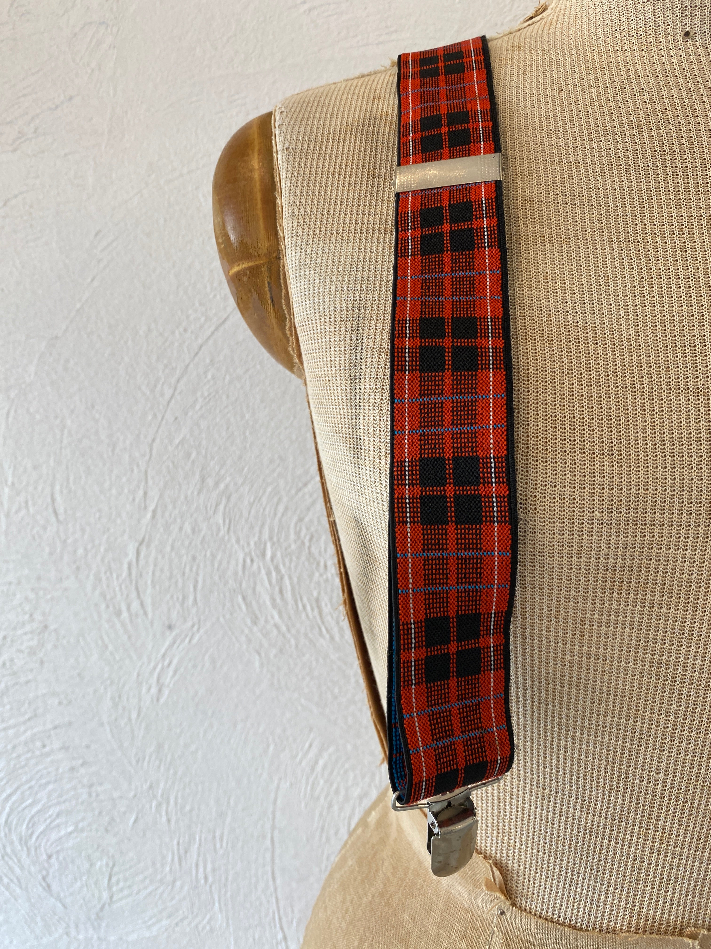 tartan check suspender