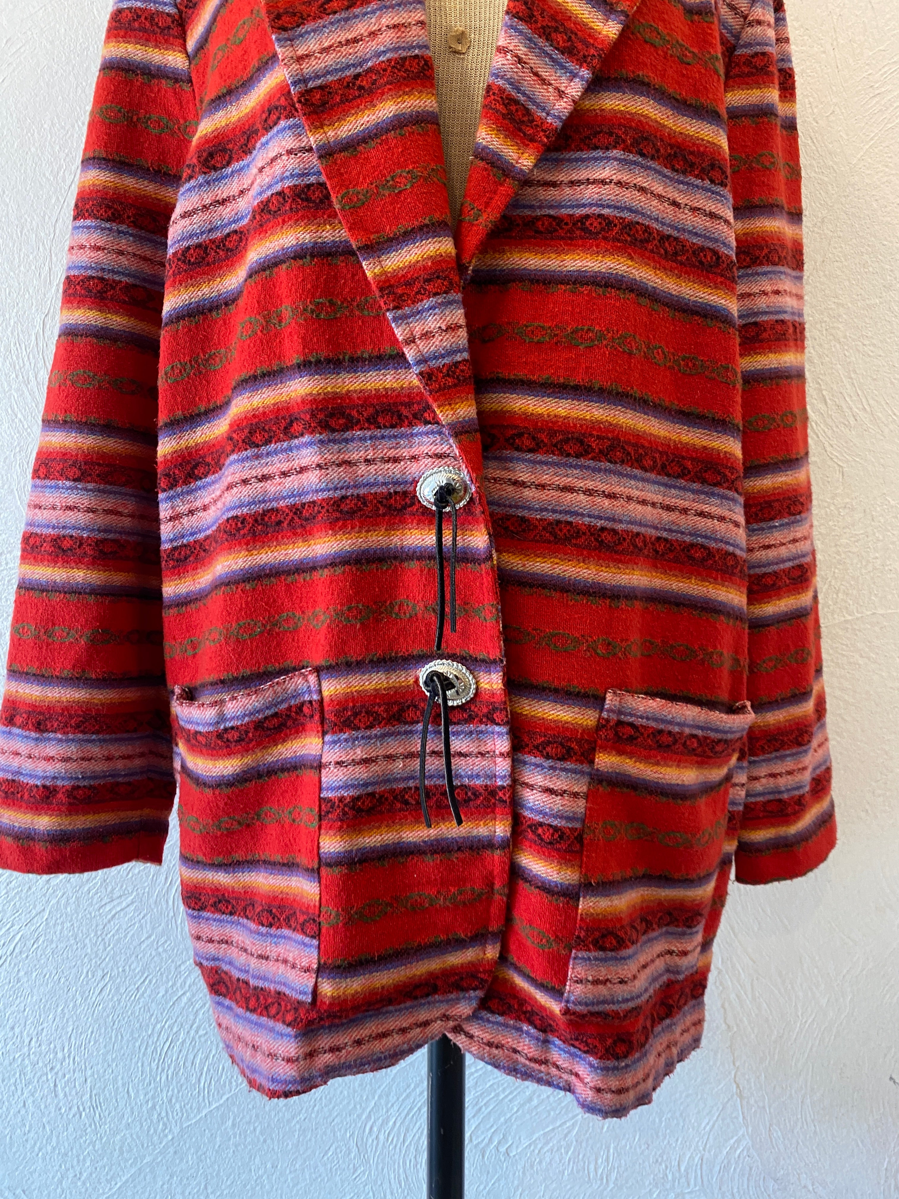 mix border wool jacket