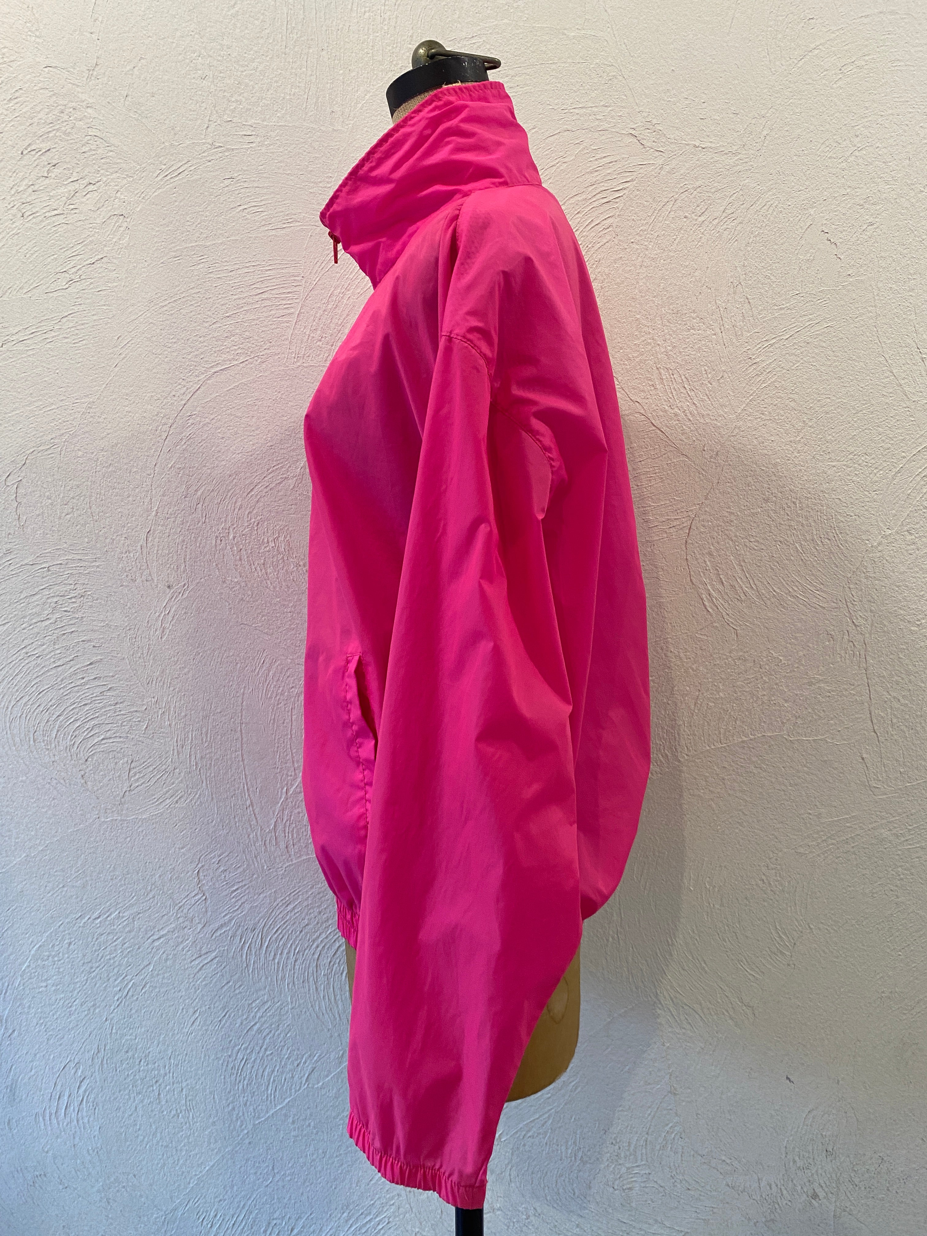 neon pink nylon blouson