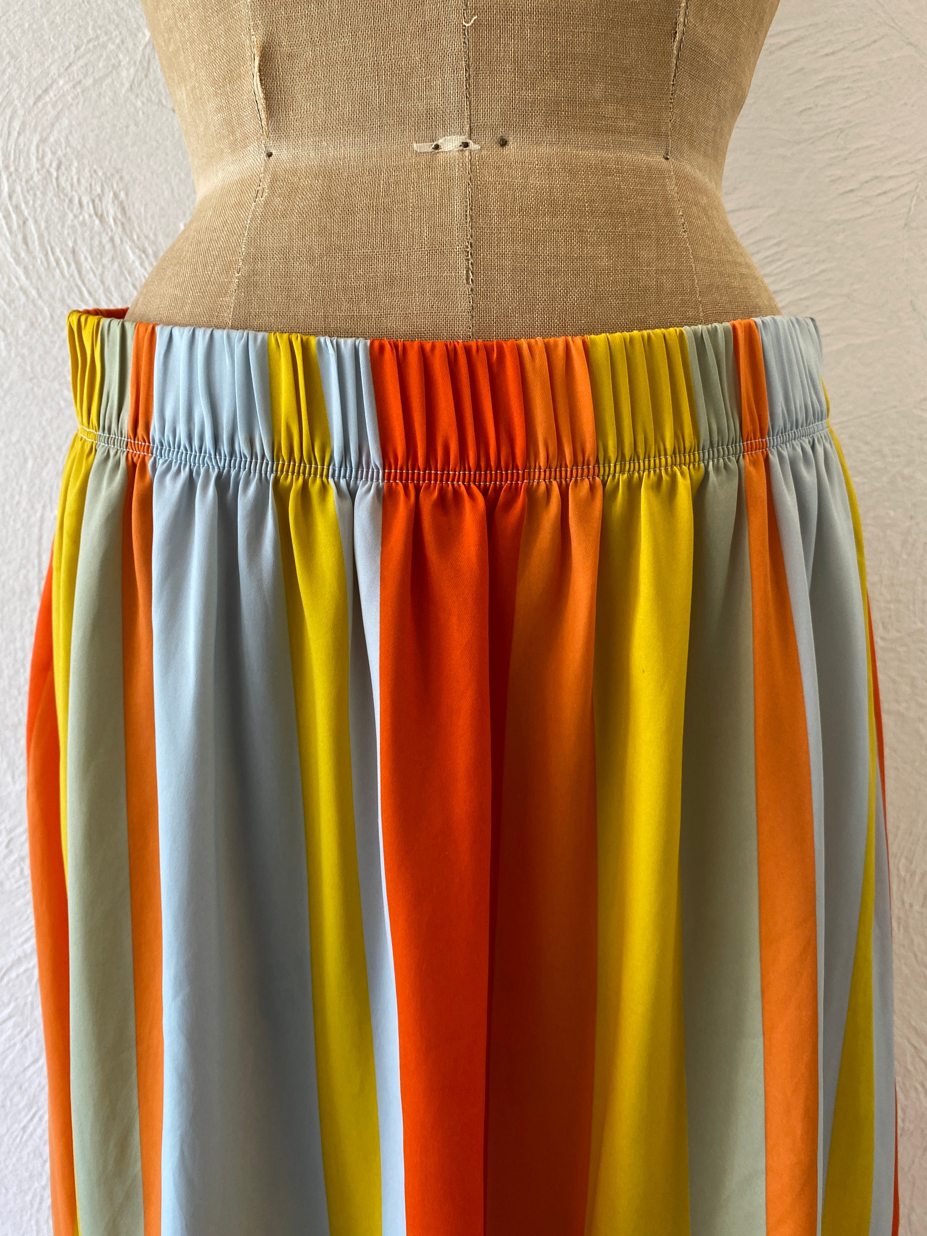 orange stripe skirt