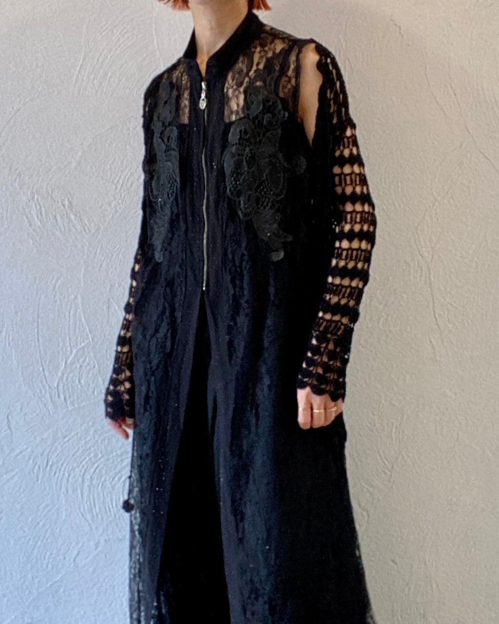 black motif cardigan