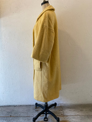 camel yellow long coat