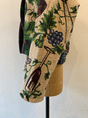 Grapes and wine gobelin jacket