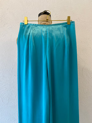 wide satin pants