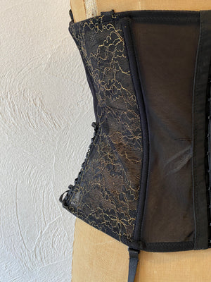 black gold corset