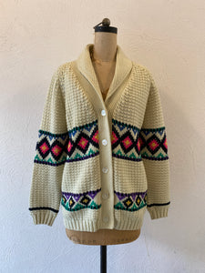 neon point knit jacket