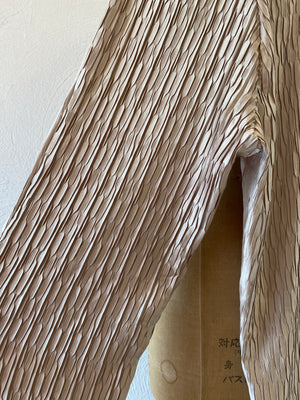 pleats shiny pants