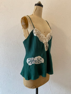 green lace camisole