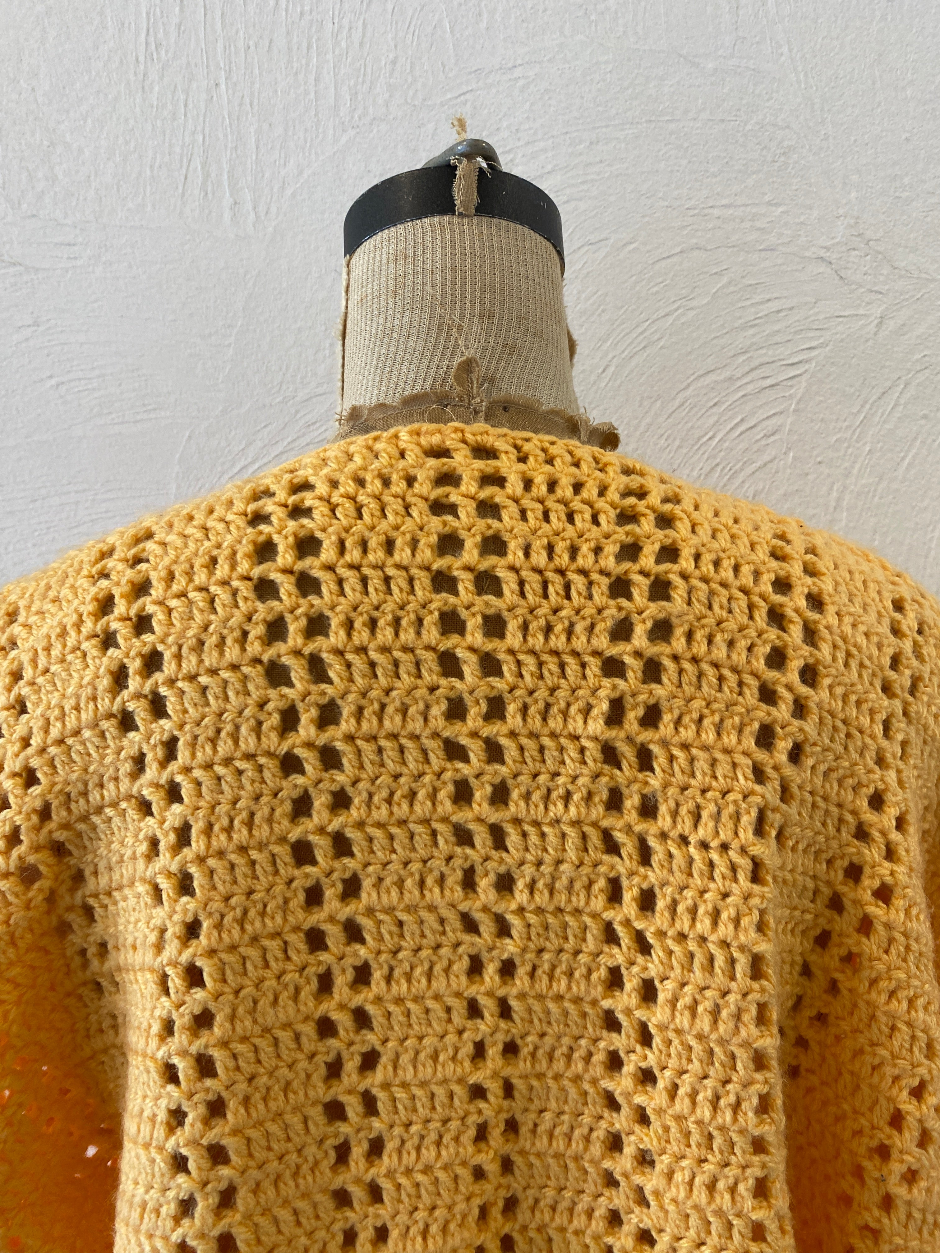orange mesh knit