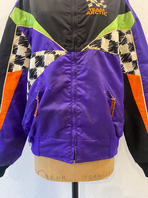 murasaki checker blouson