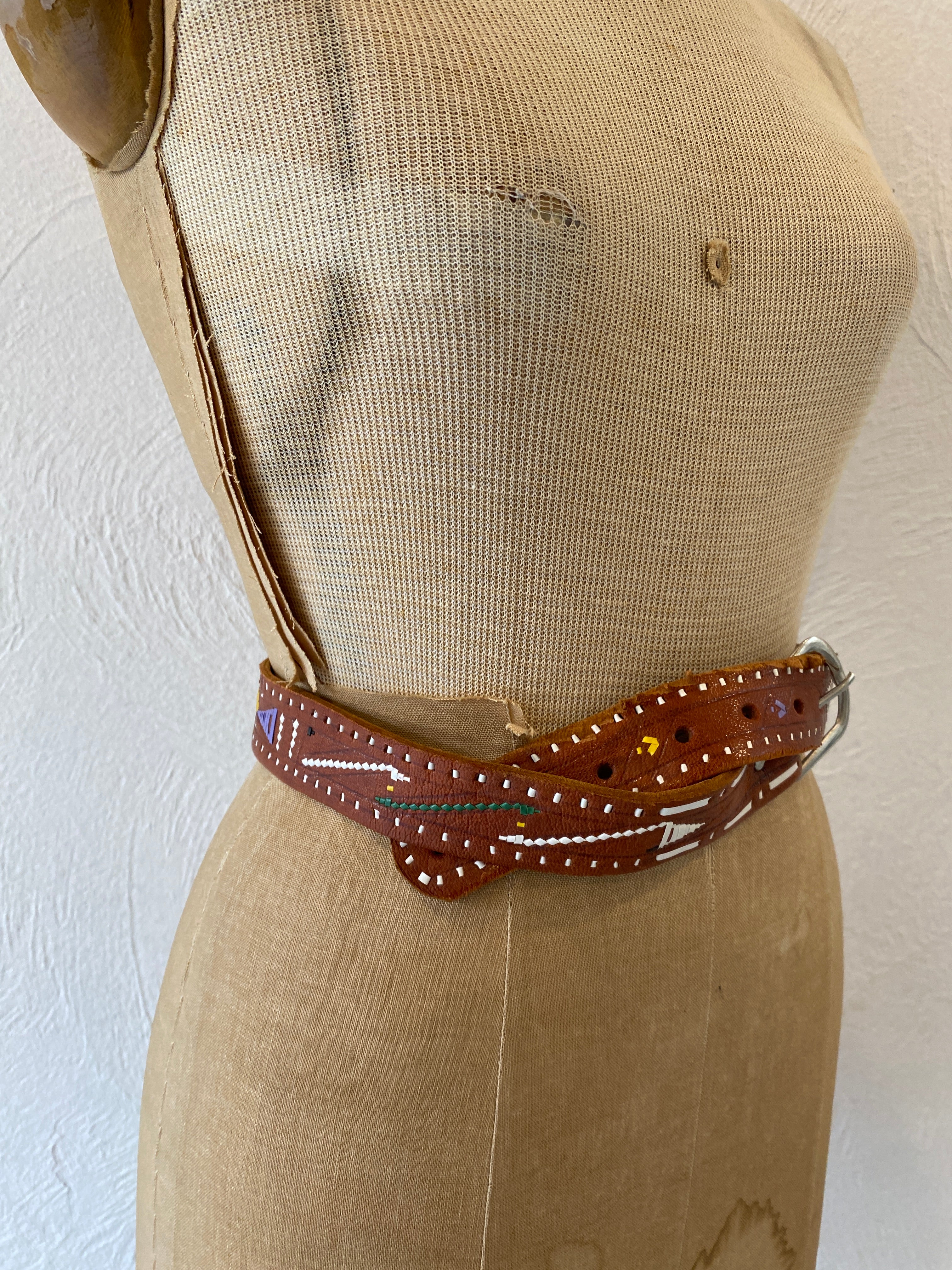 paint leather belt