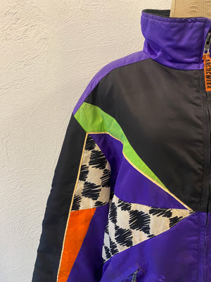 murasaki checker blouson