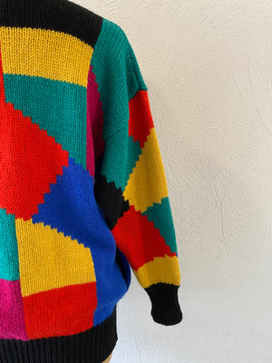 LEGO pattern knit jacket