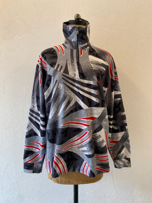 fleece zip pullover