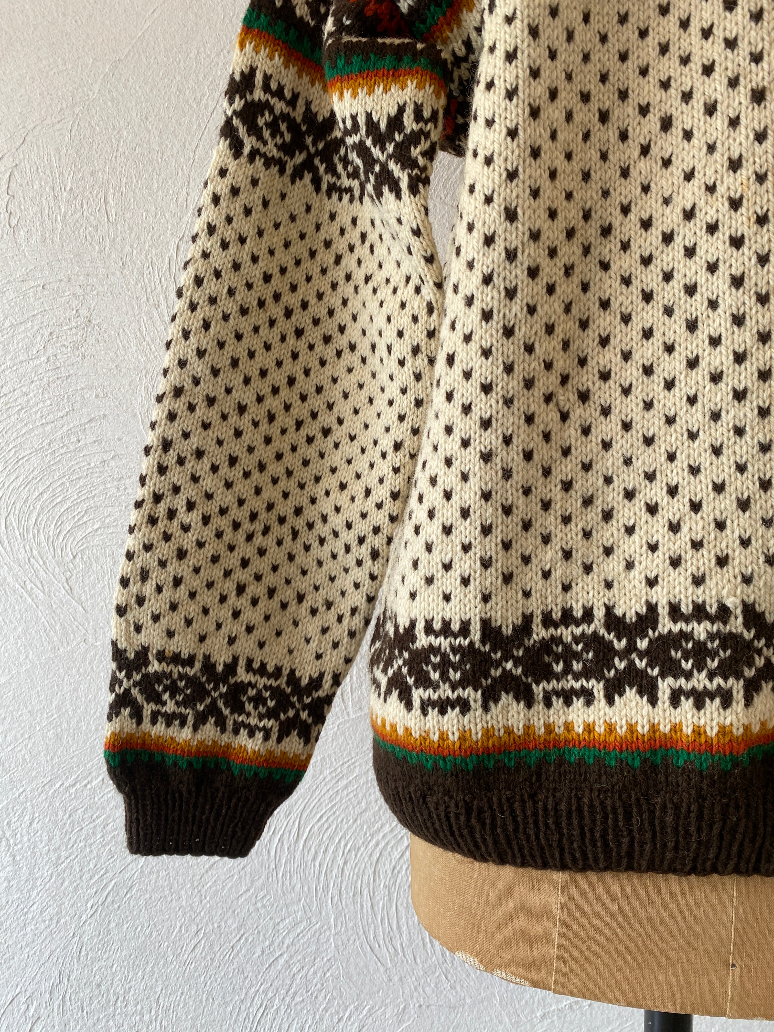 brown hand knit