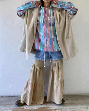 mix stripe pullover