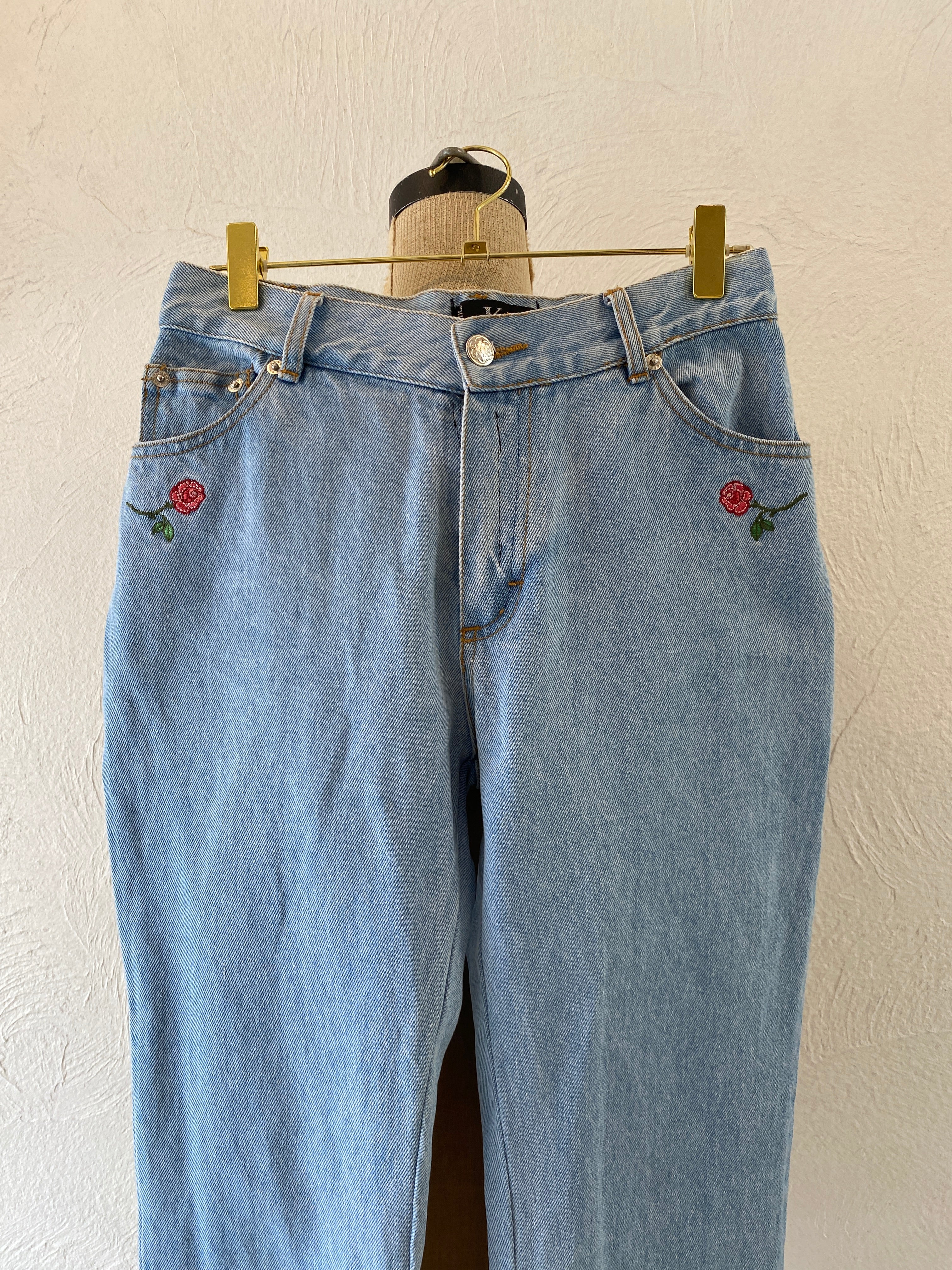 tape&spangle denim pants