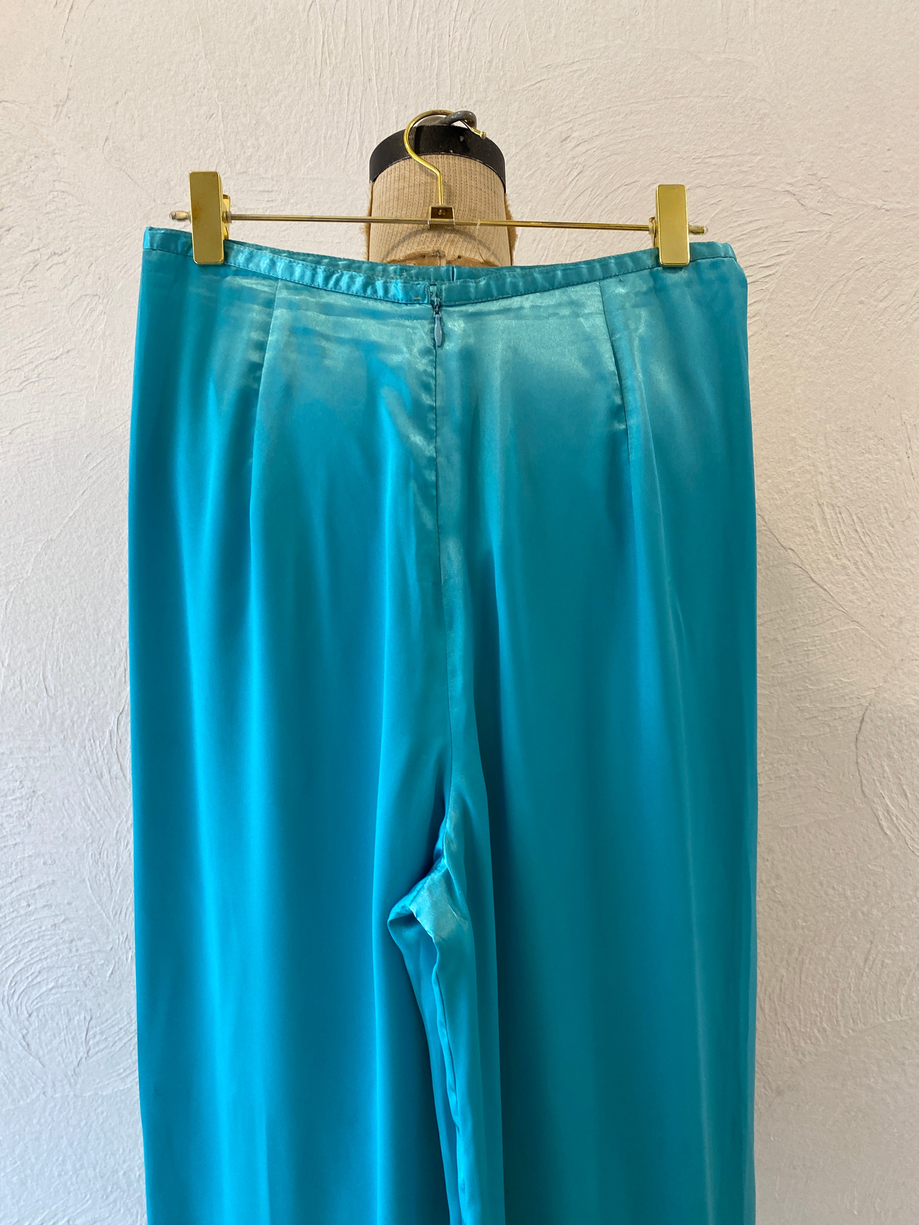 wide satin pants