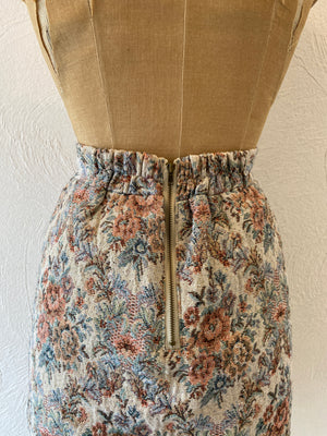 metallic jacquard skirt