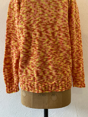 marble orange knit