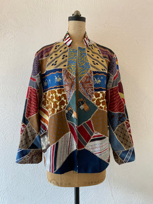 tie patchwork jacket