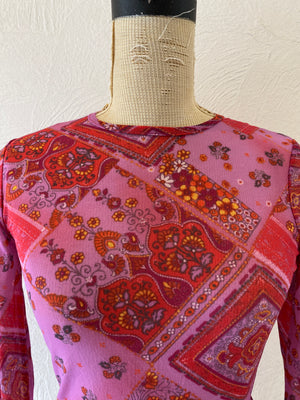 pink mesh T
