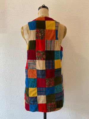 patchwork china vest