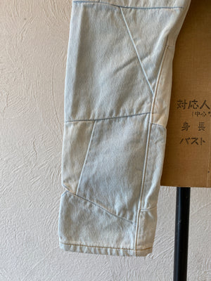 triangle hole patch denim