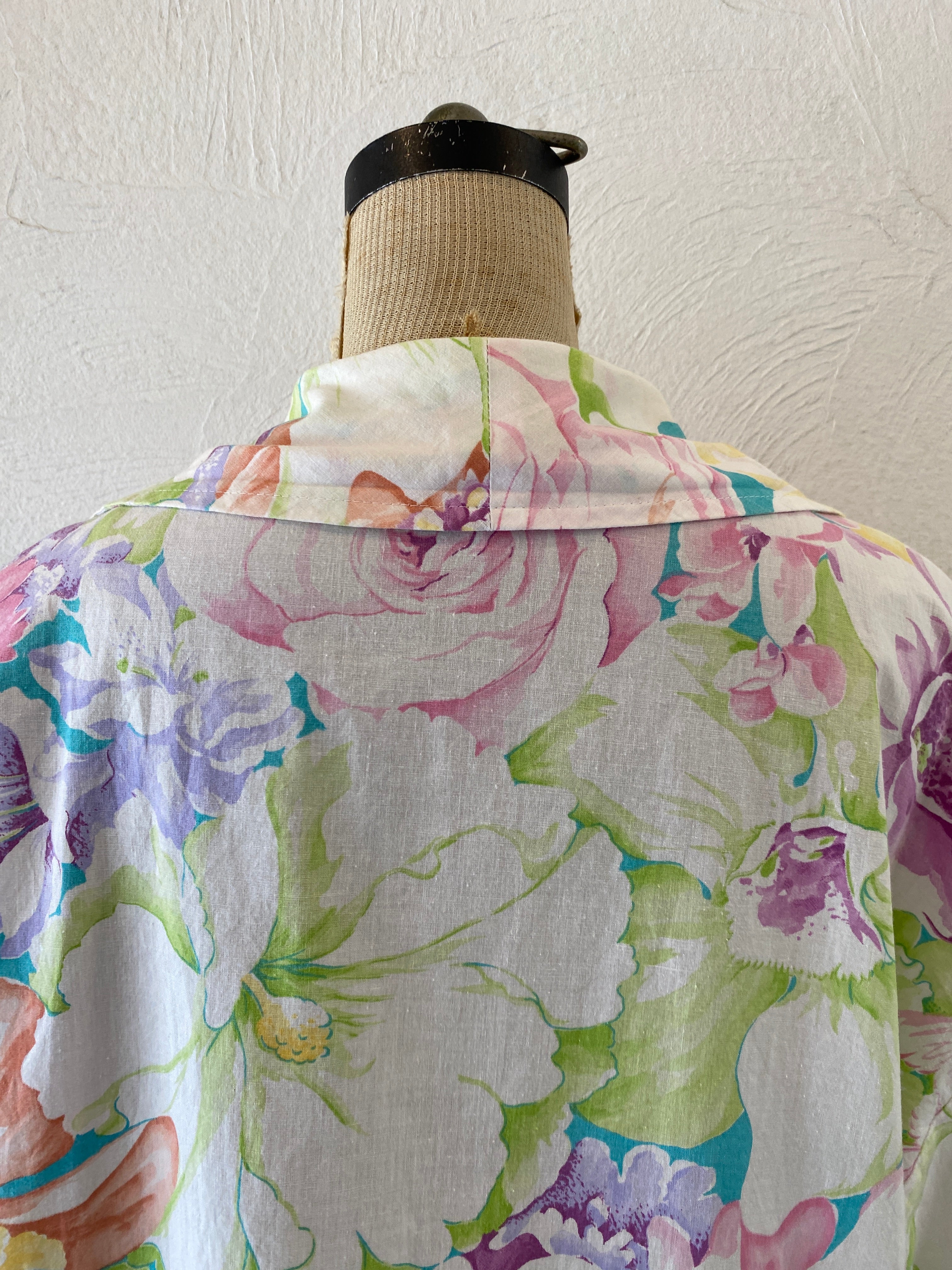 flower print cotton gown