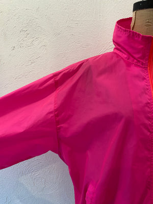 neon pink nylon blouson