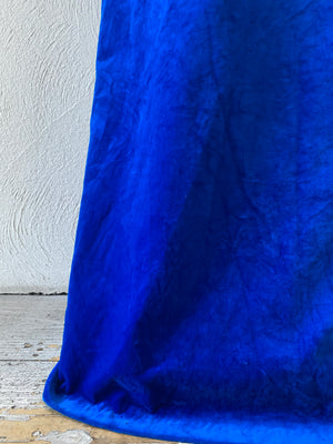 deep blue velours skirt