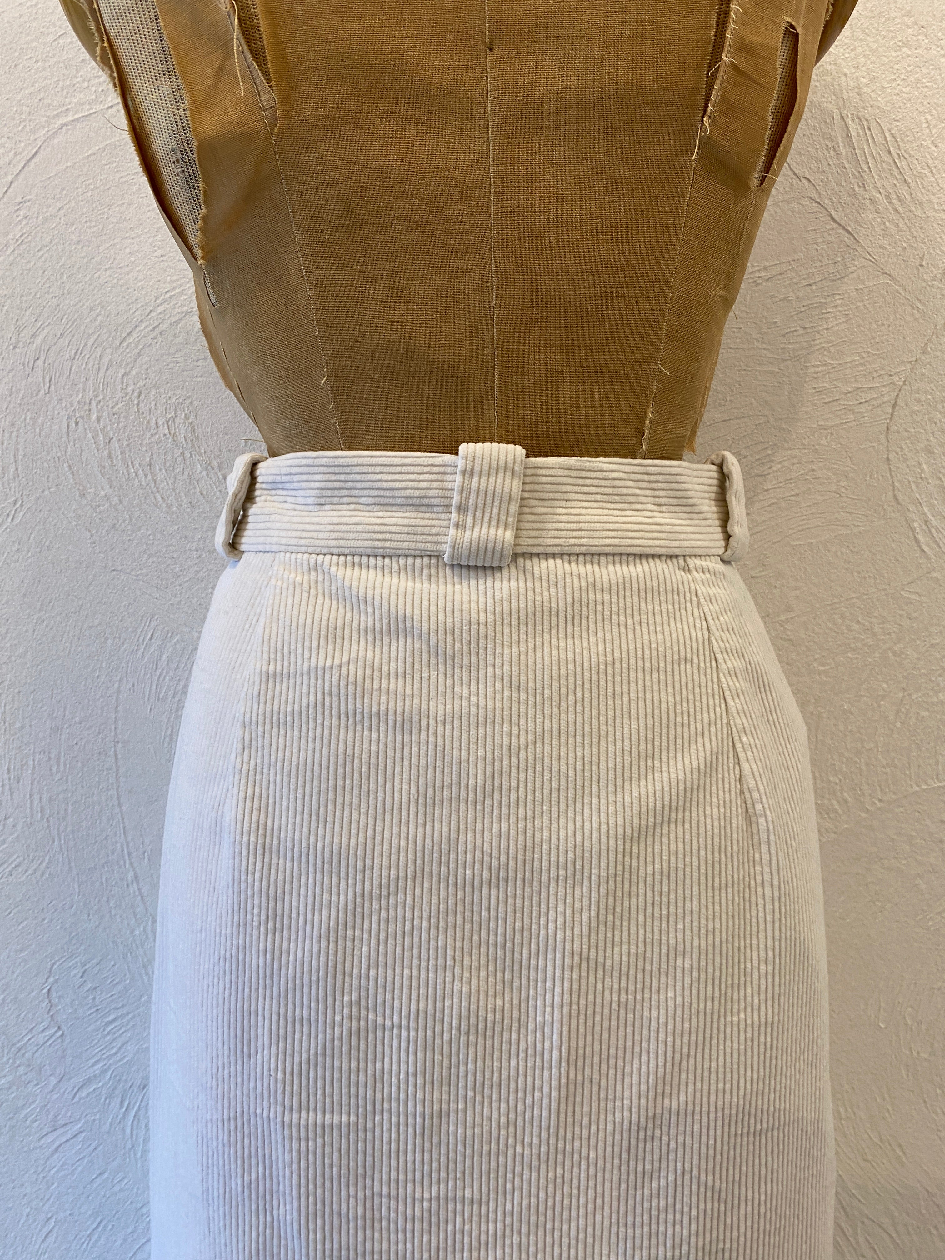 white corduroy skirt