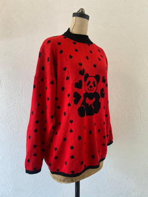 heart panda sweater