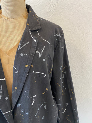 gold＆silver paint jacket