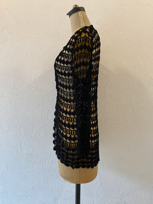 black motif cardigan
